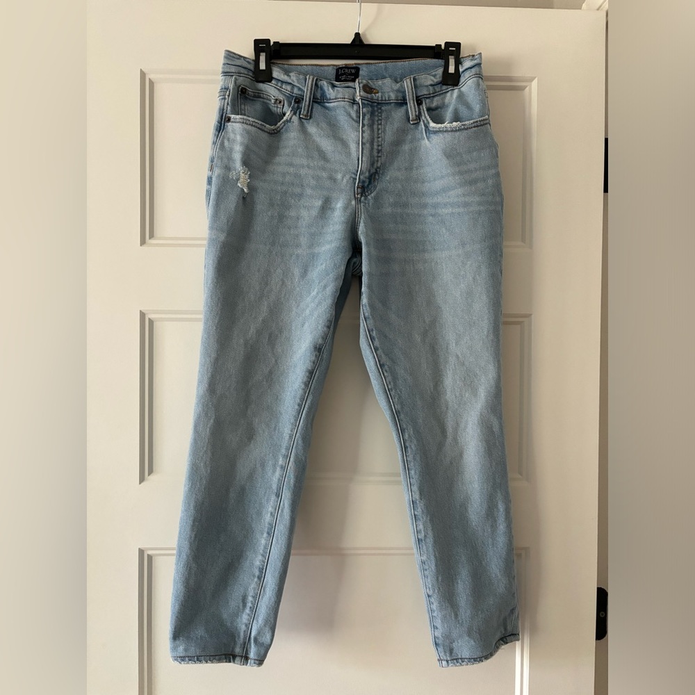 J Crew Powder Blue Skinny/Relaxed Ankle Jeans
